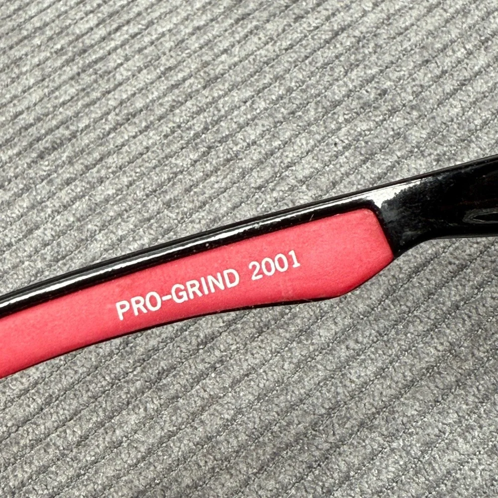 Pro-Grind 2001 Wrap Around Sports Sunglasses‎ Charcoal Red Semi-Rimless Tinted